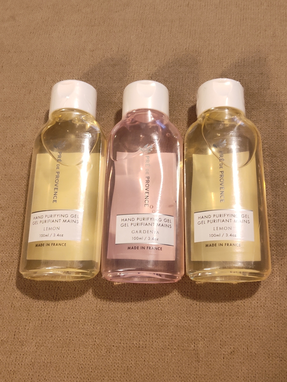 NWT And SEALED! Hand Purifying Gel Trio —2 Lemon & 1 Gardenia 3.4oz Ea.